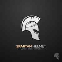 Kostenloser Vektor spartan-helm-logo-design-vorlage