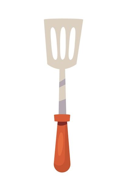 Kostenloser Vektor spatula utensil-symbol isolierter weißer hintergrund