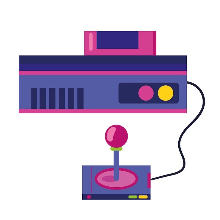 Kostenlose Vektor spielekonsole mit moderner technologie