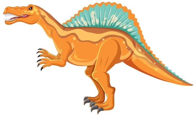 Kostenloser Vektor spinosaurus-dinosaurier auf weißem hintergrund