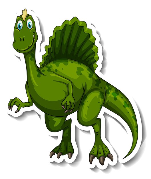 Spinosaurus Dinosaurier-Cartoon-Charakter-Aufkleber