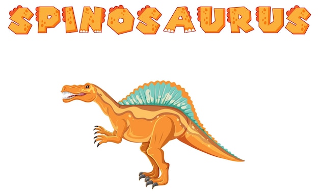 Spinosaurus mit orangefarbener Haut