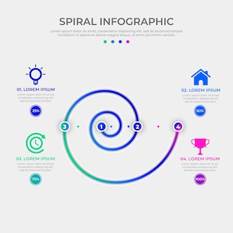 Spiral-infografik-konzept