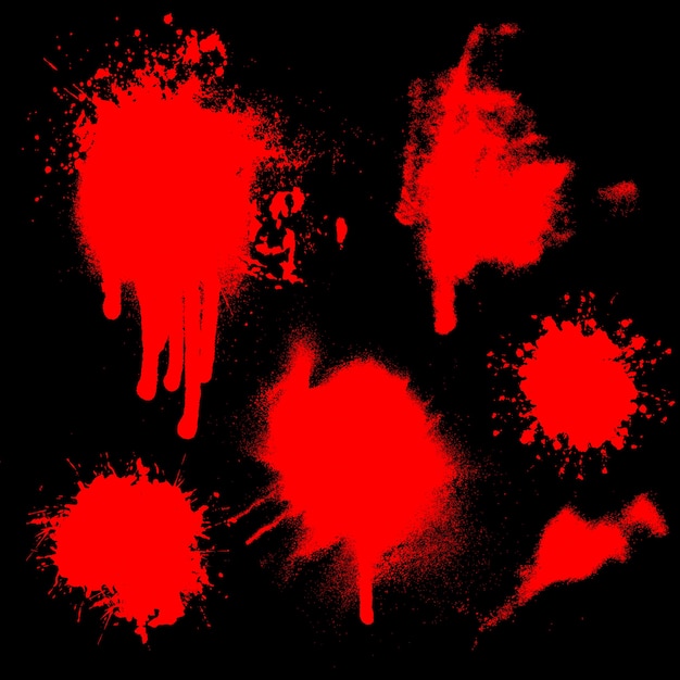 Splatters von Blut