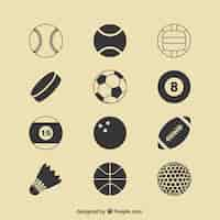 Kostenloser Vektor sport balls icons