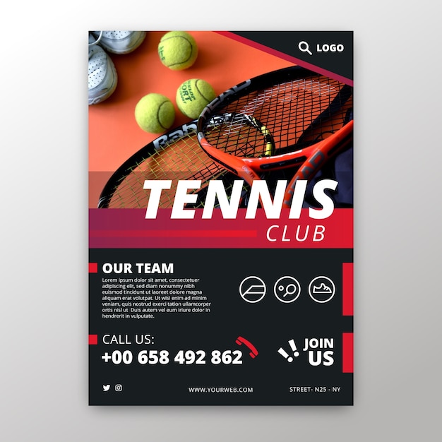 Sport flyer vorlage mit foto