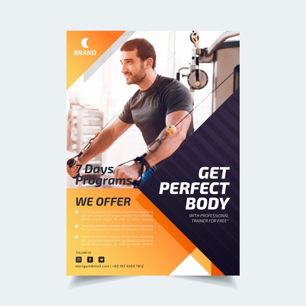 Sport Flyer Vorlage mit Foto