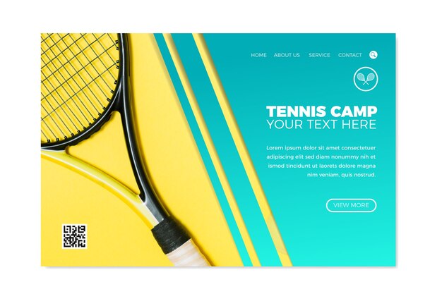 Sport Landing Page mit Foto