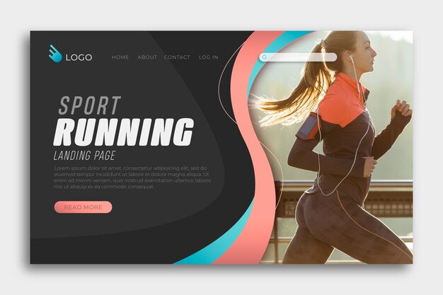 Sport Landing Page mit Foto