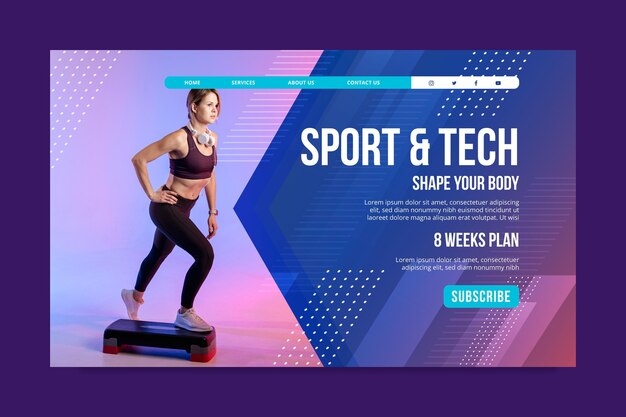 Sport & Tech Landing Page