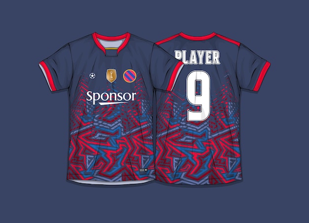 Sportshirt-design fertig zum drucken - fußballtrikot für sublimation