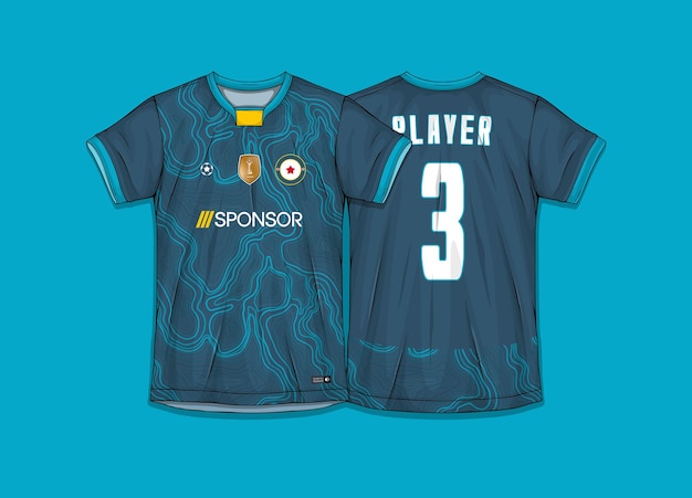 Kostenloser Vektor sportshirt-design fertig zum drucken - fußballtrikot für sublimation