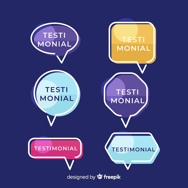 Kostenloser Vektor sprechblase testimonial konzept