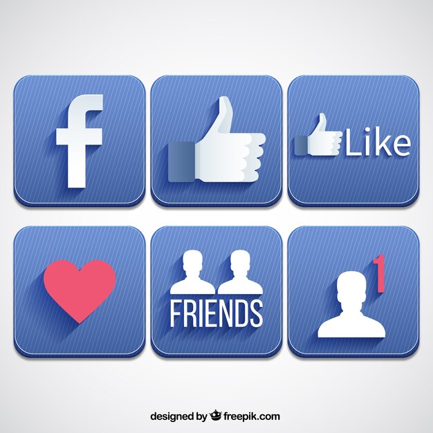 Squared facebook Buttons