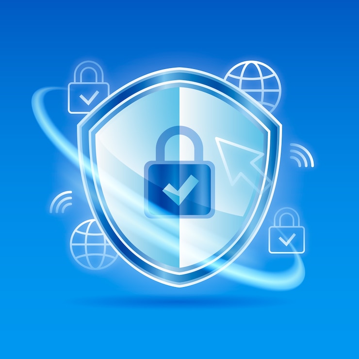 Kostenlose Vektor ssl-abbildung mit farbverlauf