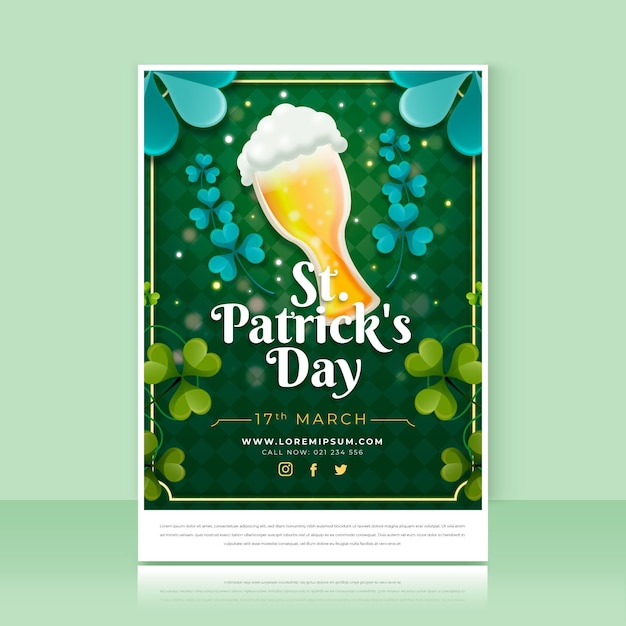 St. patrick day flyer vorlage