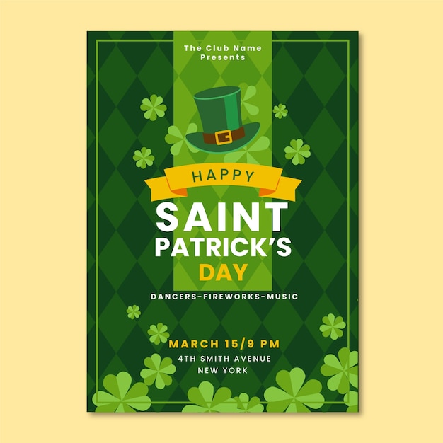 St. patrick day flyer vorlage