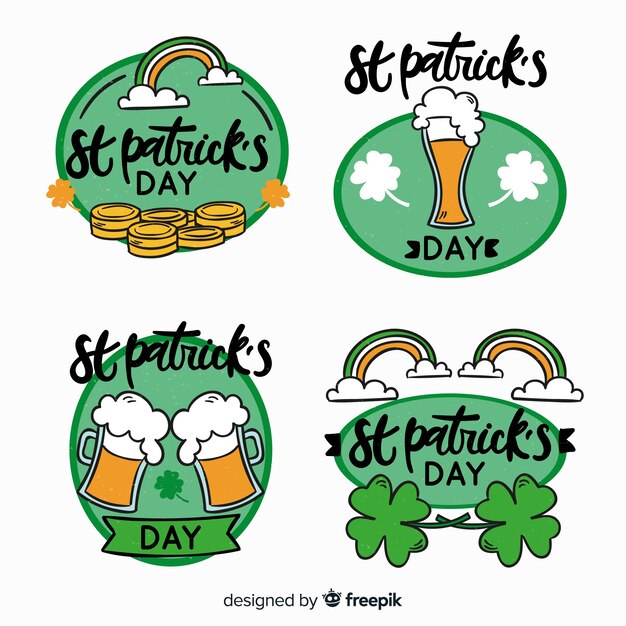 St. patrick&#39;s day Abzeichen Sammlung