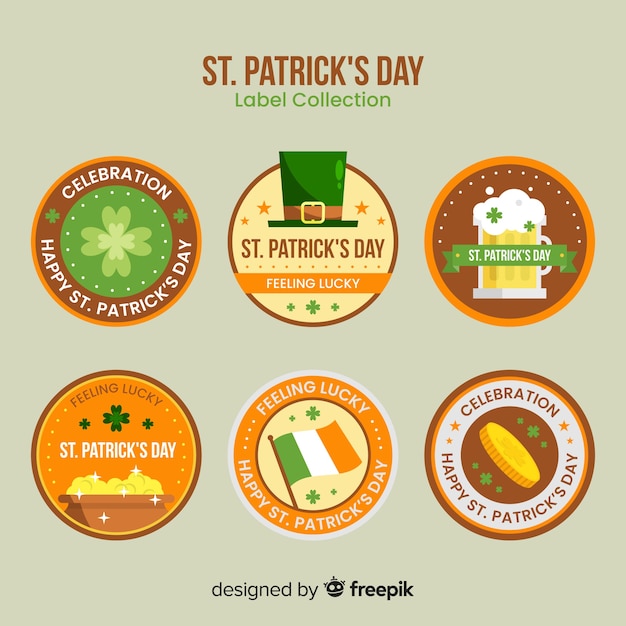 St. patrick's day abzeichen sammlung