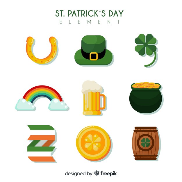 St. patrick&#39;s day element sammlung