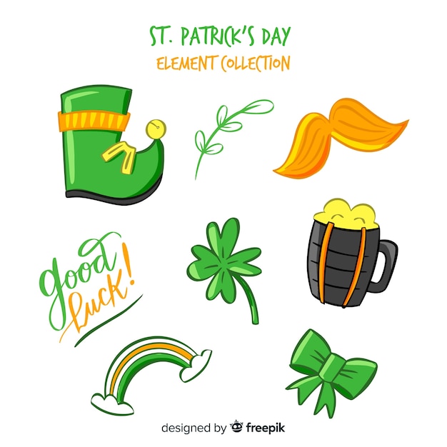 St. patrick's day element sammlung