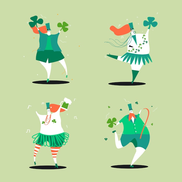 St. patrick's day feier gesetzten planvektor