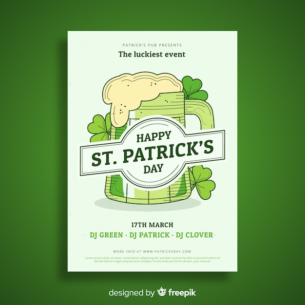 St. patrick's day flyer vorlage