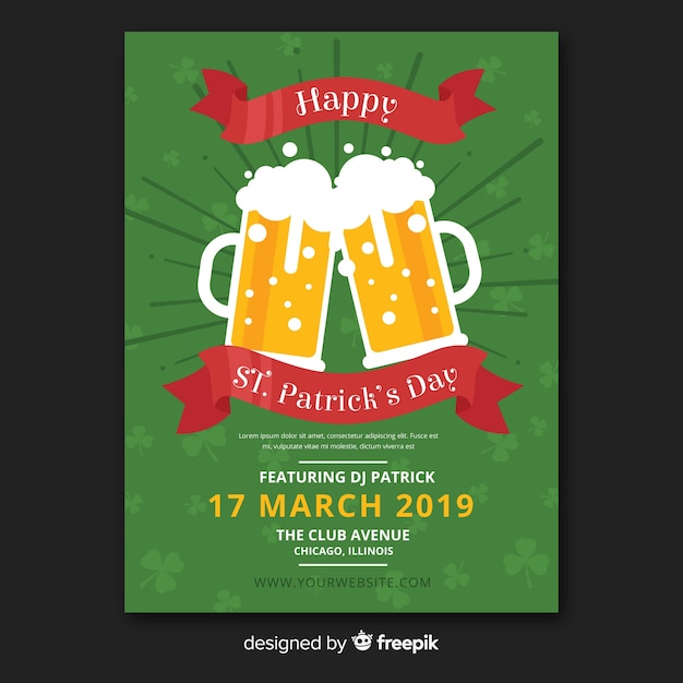 St. patrick's day flyer vorlage