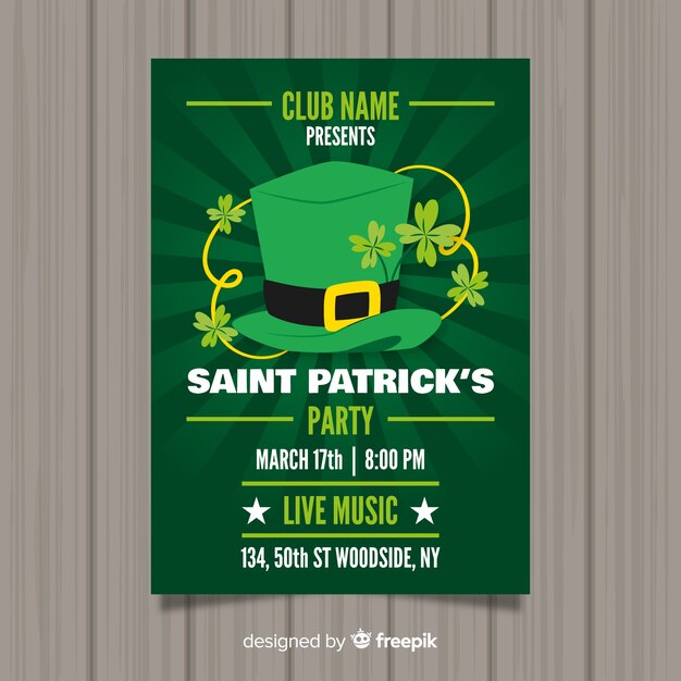 St. patrick's day flyer vorlage