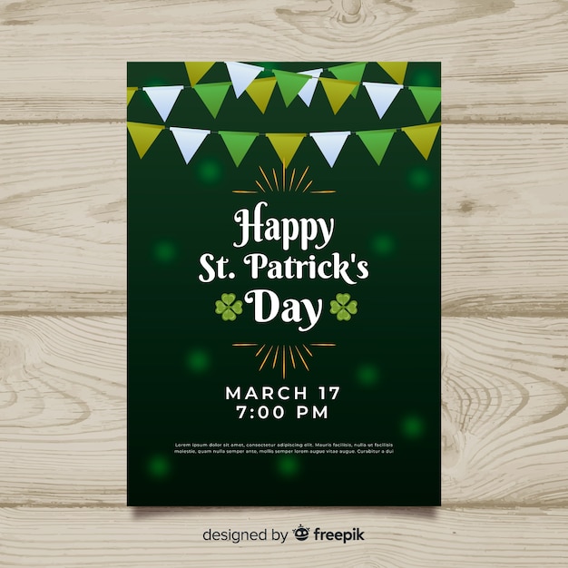 St. patrick's day flyer vorlage