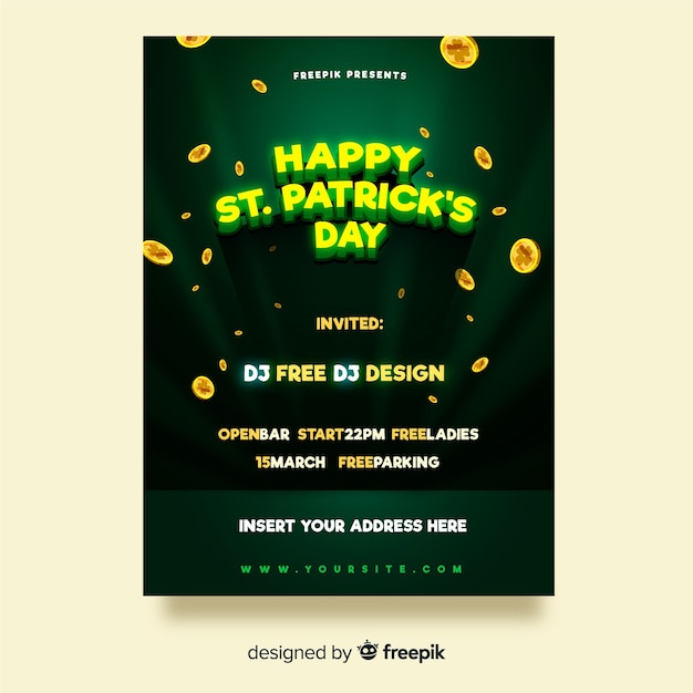 St. Patrick&#39;s Day Flyer Vorlage