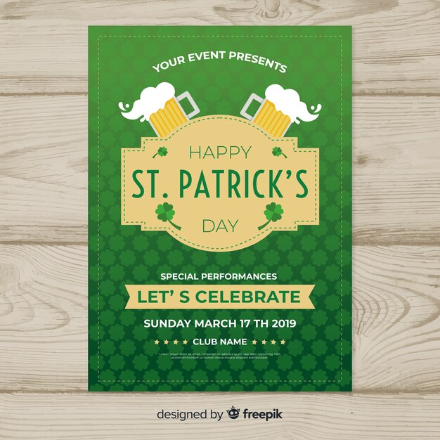 St. Patrick&#39;s Day Flyer Vorlage