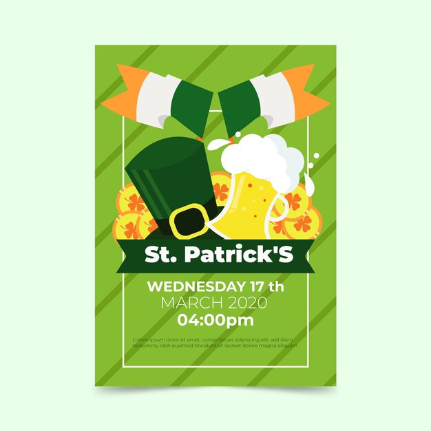 St. patrick's day flyer vorlage