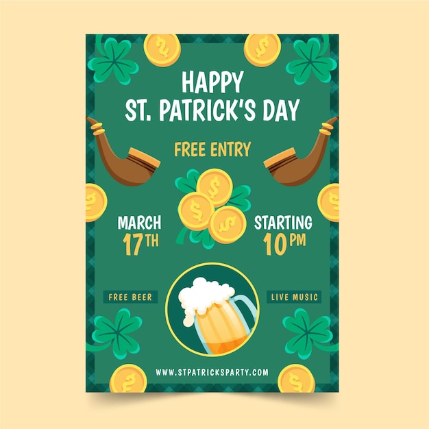 St. patrick's day flyer vorlage