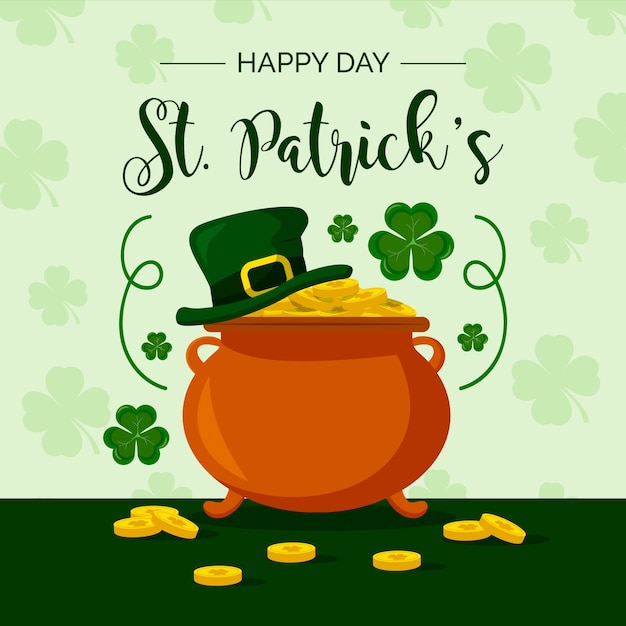 St. Patrick's Day in flache Bauform