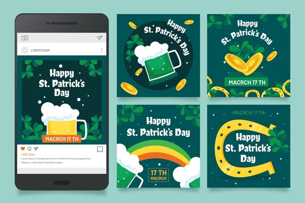 St. patrick's day instagram beiträge sammlung