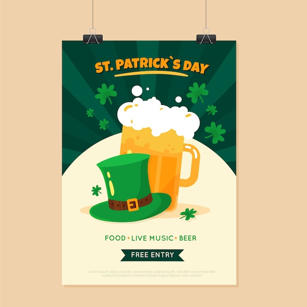 St. patricks day flyer vorlage