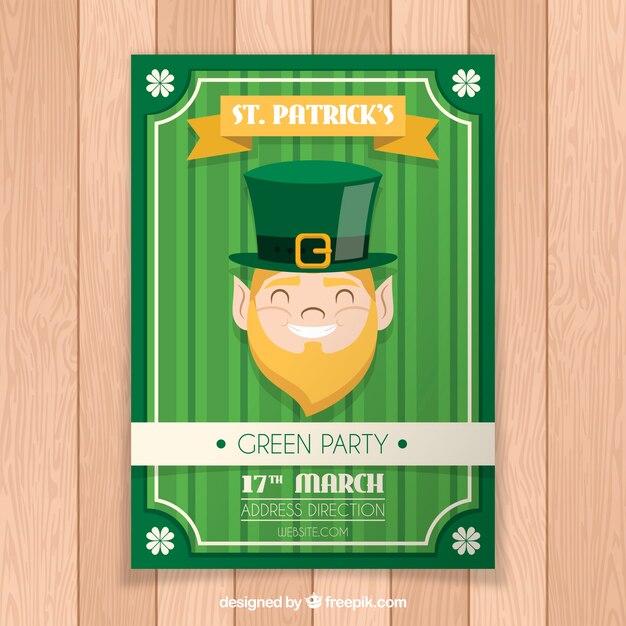 St. patricks tagesflieger- / plakatschablone