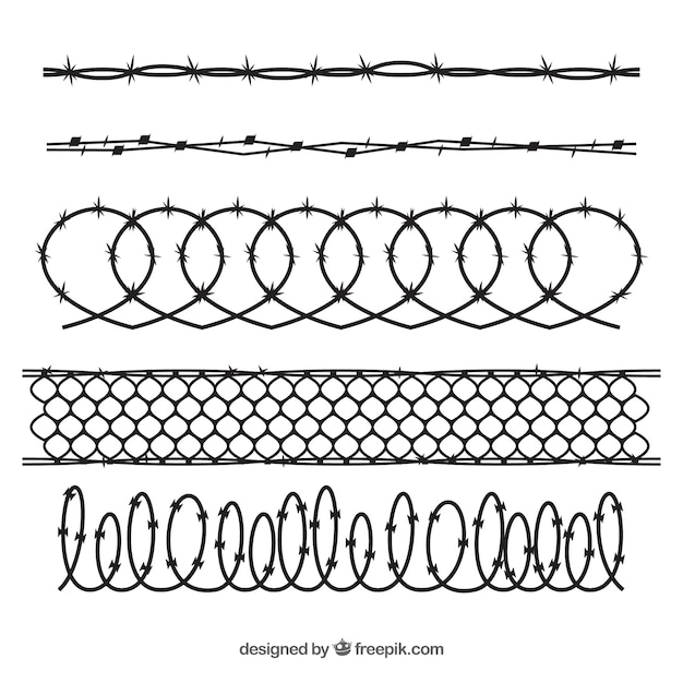 Kostenloser Vektor stacheldrahtrahmen-design