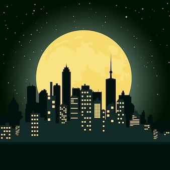 Stadt bei nacht