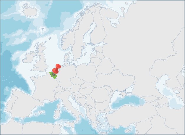 Flache ikonen belgien-konzeptes | Premium-Vektor