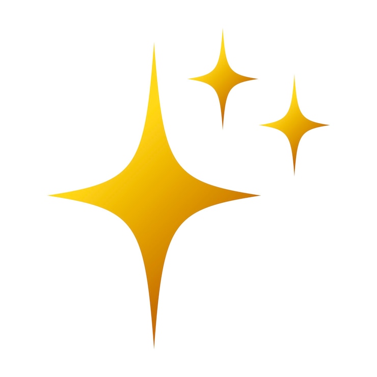 Kostenlose Vektor star sparkle gelb gradient