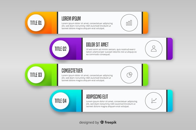 Steigung infografik mit textfeldern