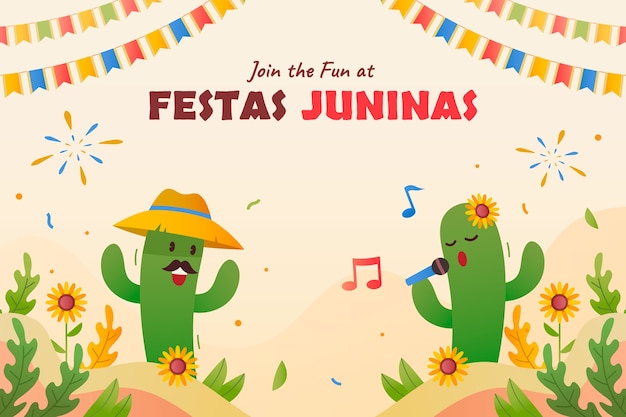 Steigungshintergrund für brasilianische festas juninas feier