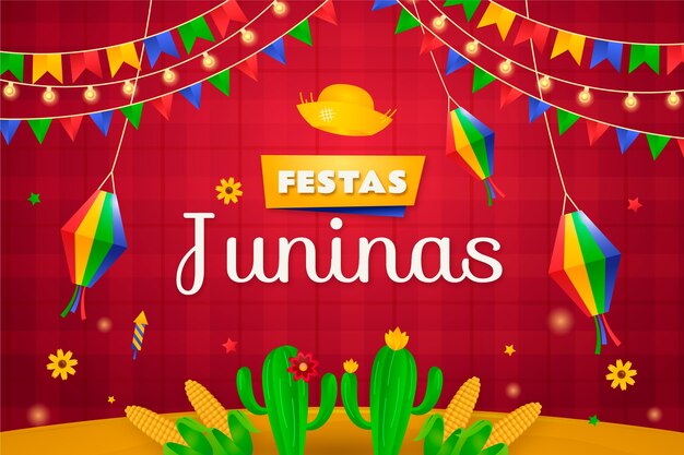 Steigungshintergrund für brasilianische festas juninas feier