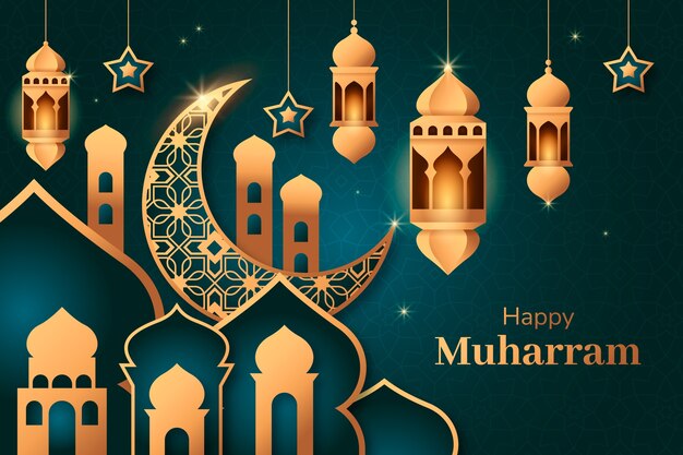Steigungshintergrund für islamische Neujahrsfeier