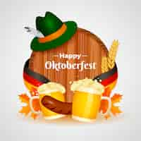 Kostenloser Vektor steigungsillustration für oktoberfestfeier