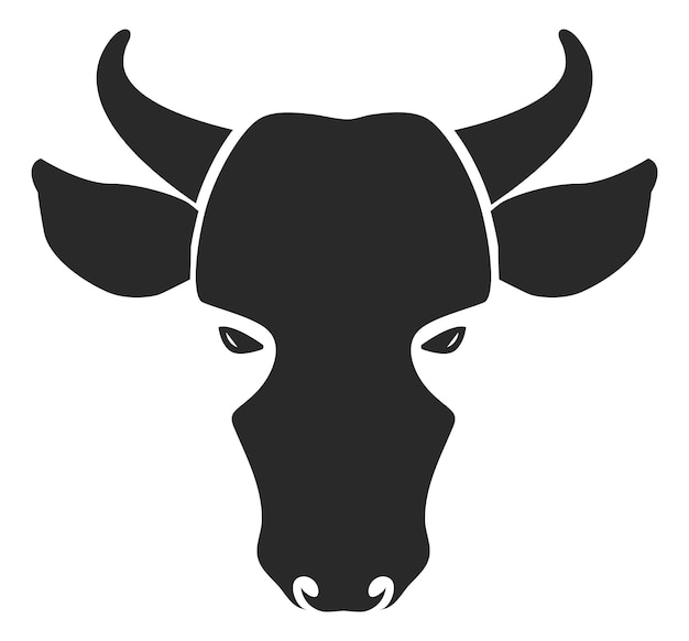 Stierkopf-emblem. stier-logo. longhorn-kuh-symbol