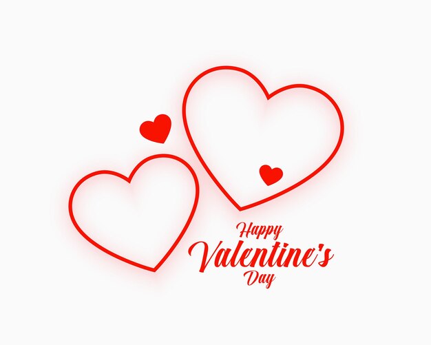 Stilvolle rote Herzen des Valentinstags, die Design grüßen