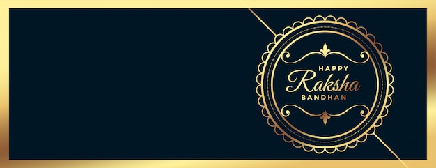 Stilvolles goldenes raksha bandhan festival banner